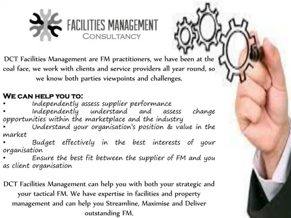 Excluesive Management Consultancy By DCT Facilities Management