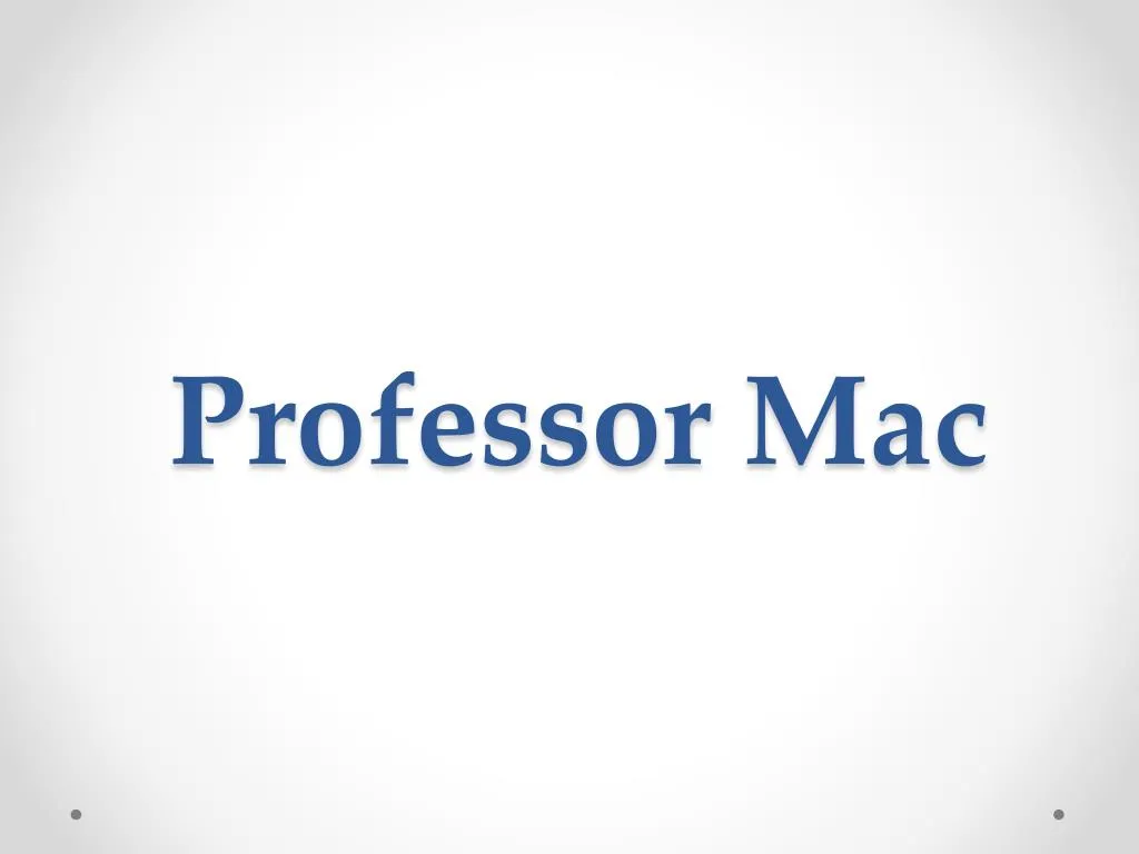 professor mac