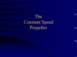 The Constant Speed Propeller - slide 1
