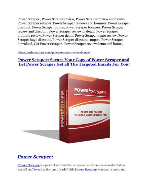 Power Scraper review and (Free) $21,400 Bonus & Discount