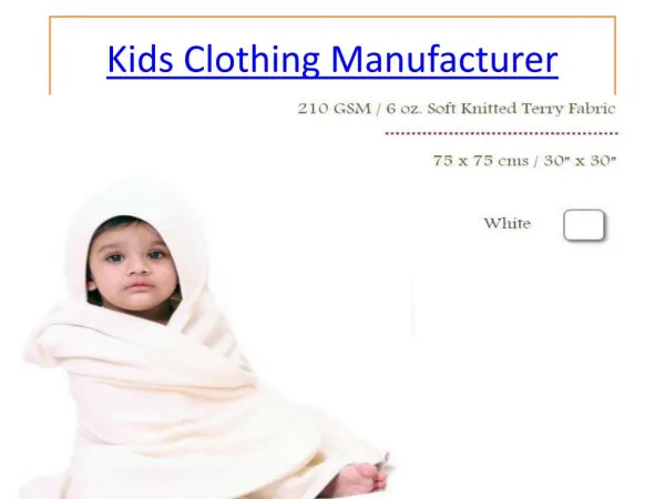 kids wear manufacturers
