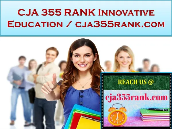 CJA 355 RANK Innovative Education / cja355rank.com