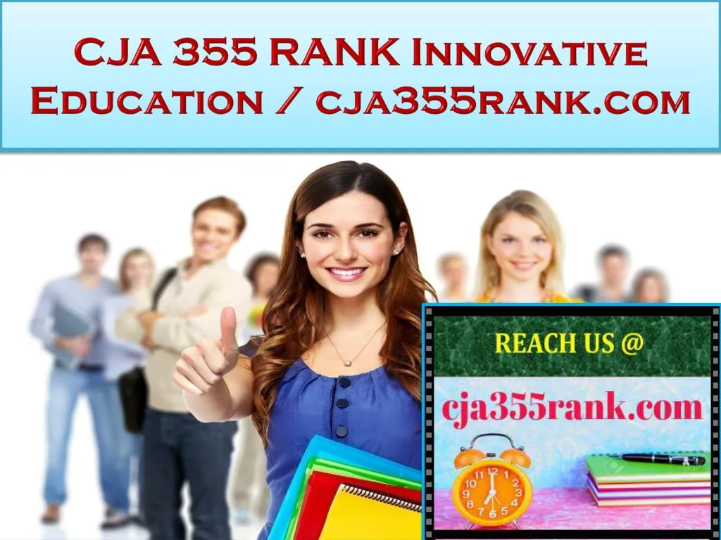 cja 355 rank innovative education cja355rank com