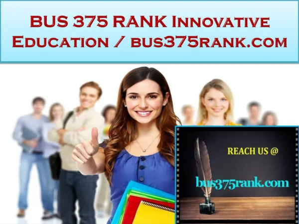 BUS 375 RANK Innovative Education / bus375rank.com