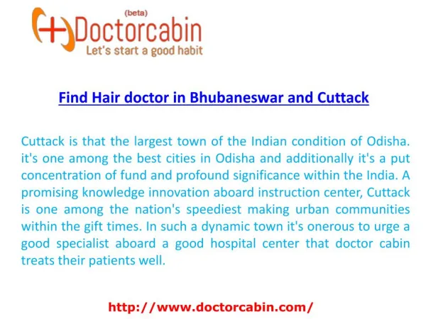 Find Hair doctor in Bhubaneswar and Cuttack