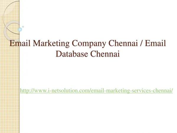 Email Marketing Company Chennai, Email Database Chennai