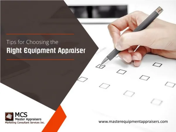 The Guide for Finding a Qualified Equipment Appraiser