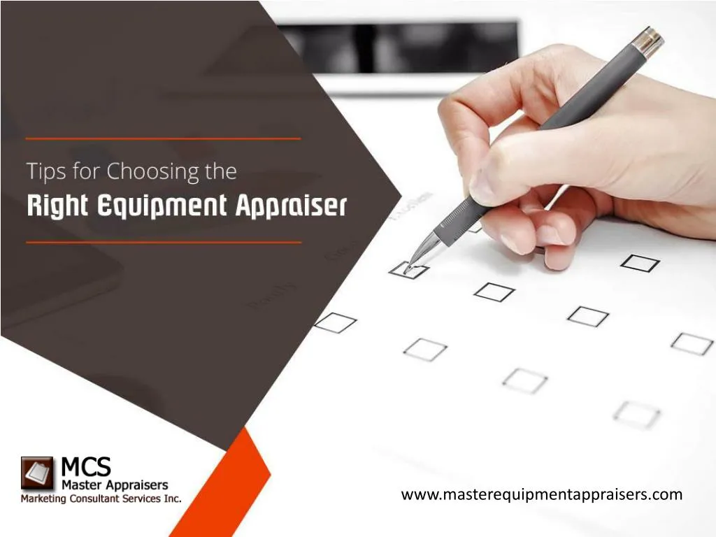 tips for choosing the right equipment appraiser