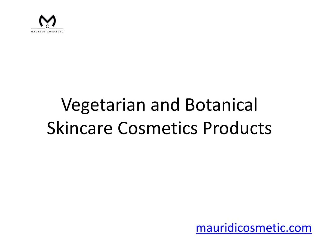 vegetarian and botanical skincare cosmetics products