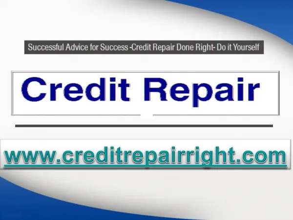 Credit Dispute Letter - www.creditrepairright.com