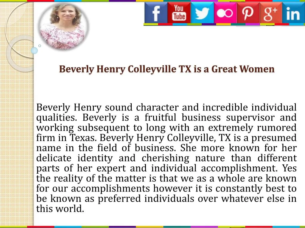 beverly henry colleyville tx is a great women