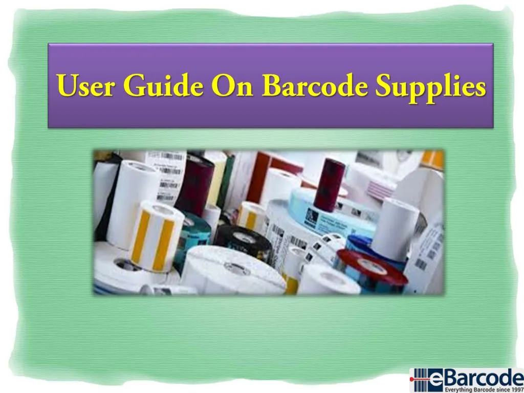 user guide on barcode supplies