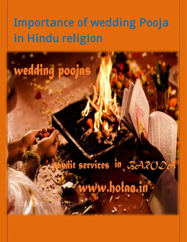 Importance of wedding Pooja in Hindu religion