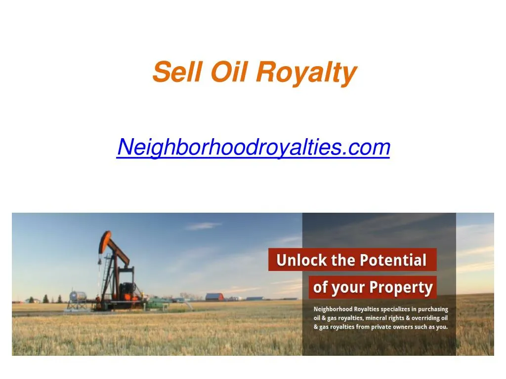 sell oil royalty