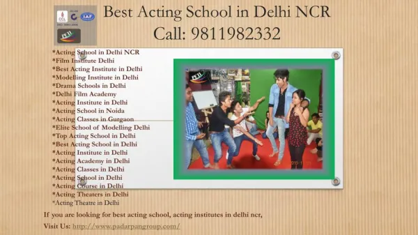 Best Acting School in Delhi/NCR, Acting Classes in Delhi, Acting Theaters in Delhi, Acting Course in Delhi