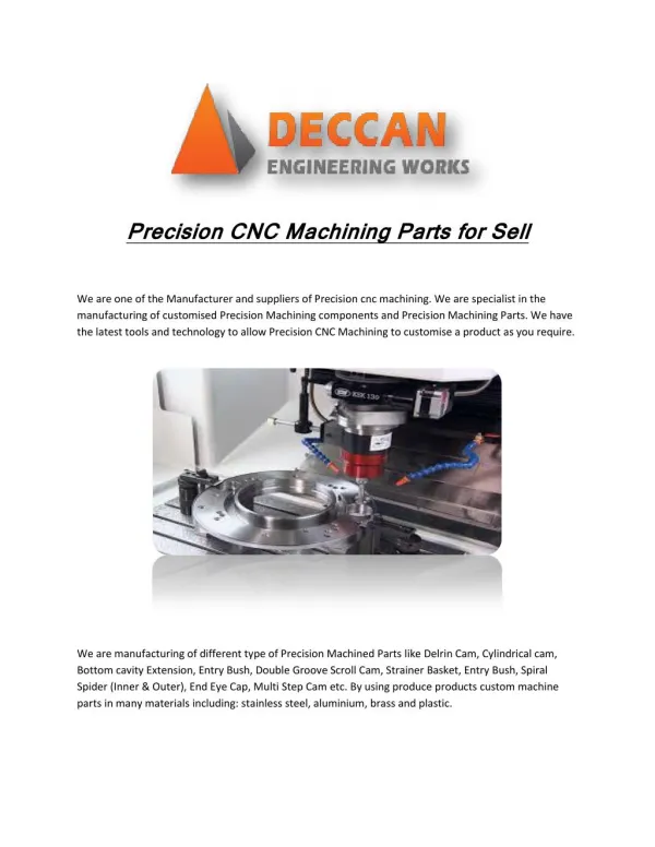 Precision CNC Machining Parts for Sell