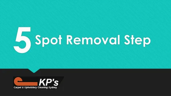 5 Spot Removal Step