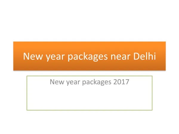 New year packages 2017