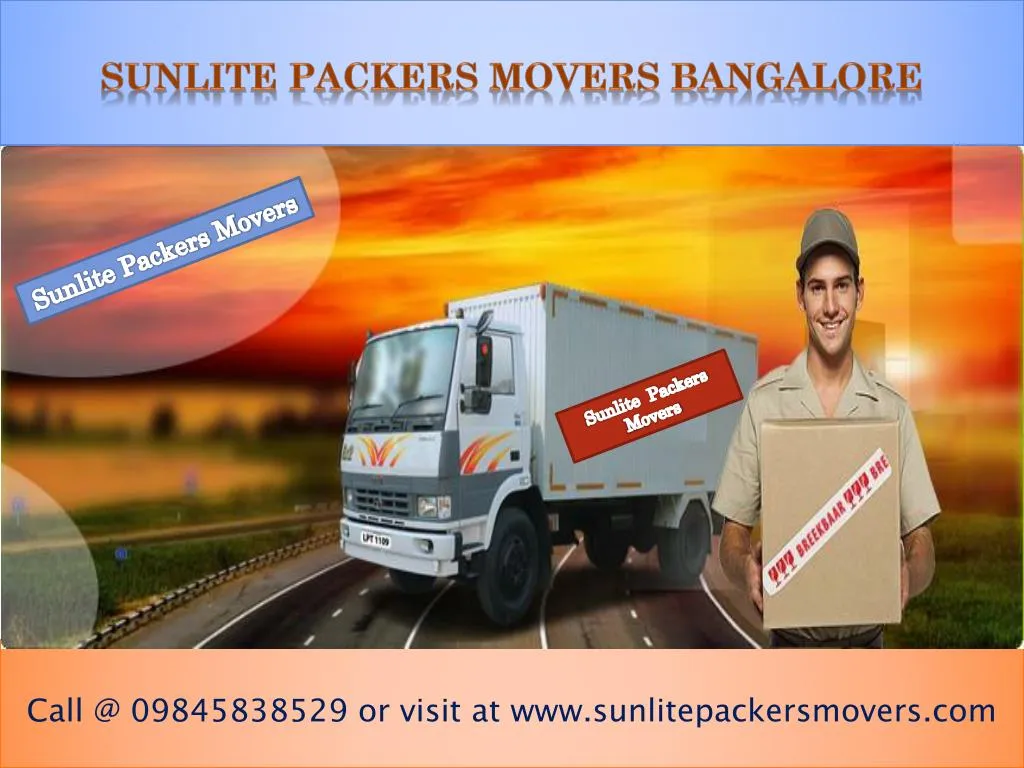 sunlite packers movers bangalore