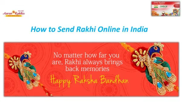 How to Send Rakhi Online in India