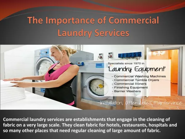 The Importance of Commercial Laundry Services