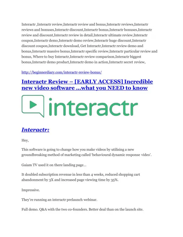 Interactr REVIEW - DEMO of Interactr