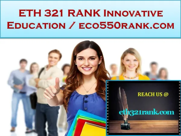 ETH 321 RANK Innovative Education / eth321rank.com