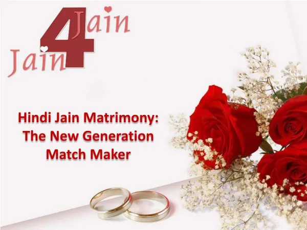 Hindi Jain matrimony: The new generation match maker