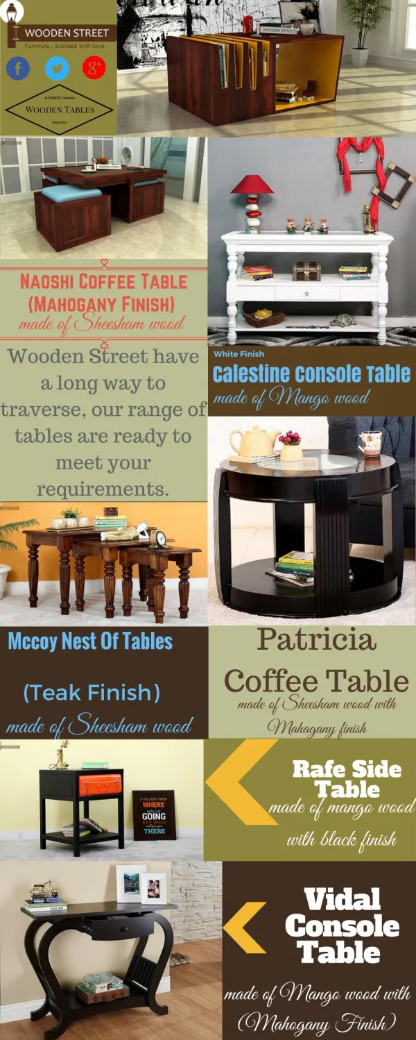 Online Tables @ Wooden Street at Discount
