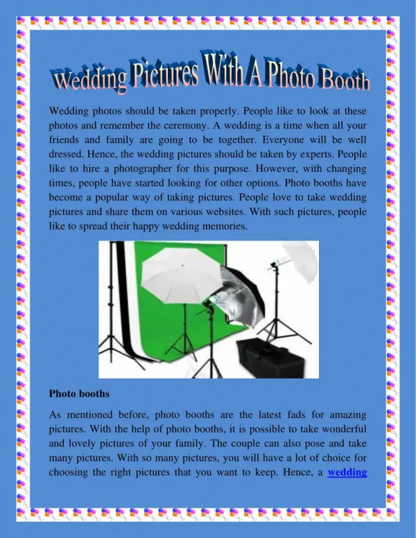 Wedding Photo Booth Rental