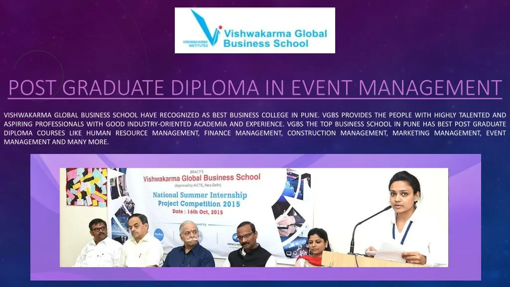 post graduate diploma in event management
