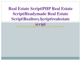 Real Estate Script|PHP Real Estate Script|Readymade Real Estate Script|Realtors Script|realestate script