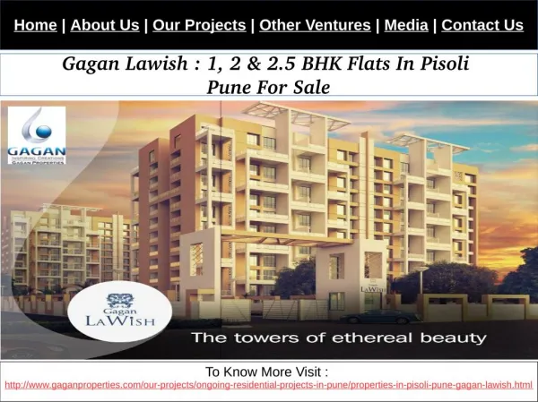 Gagan Lawish : 1 BHK Flats In Pisoli Pune For Sale