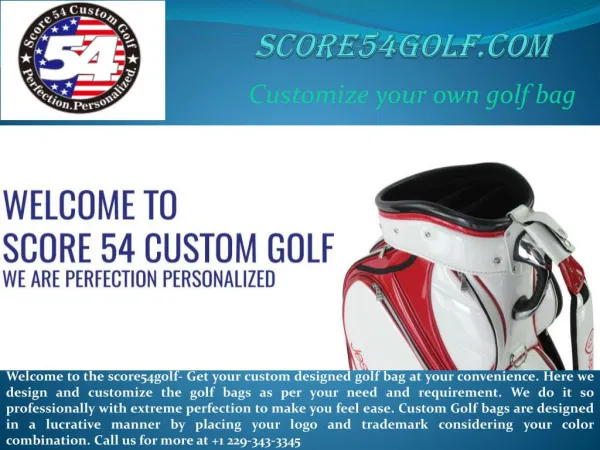 score54golf | Get variety of Custom Golf Bags for you