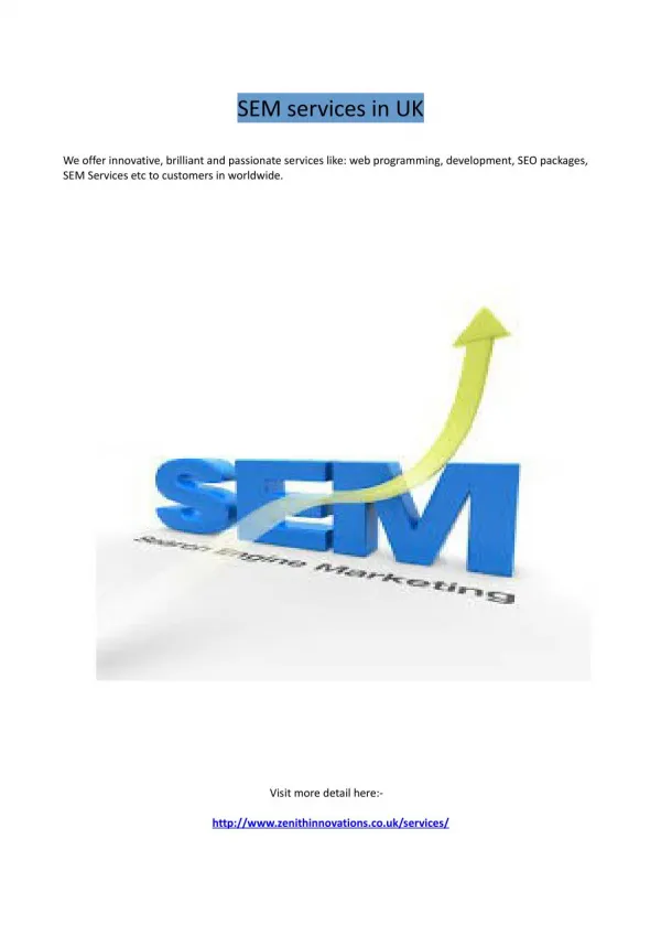 SEM services in UK