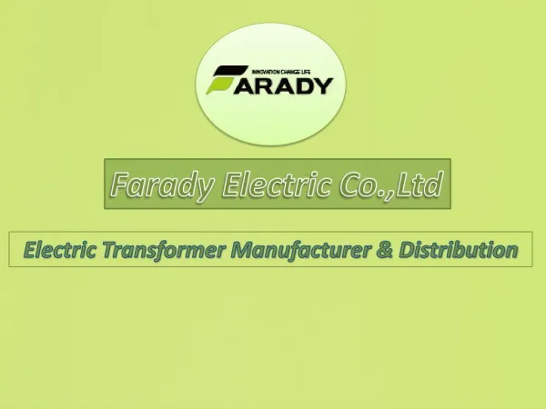 Electric transformer manufacturer & distribution