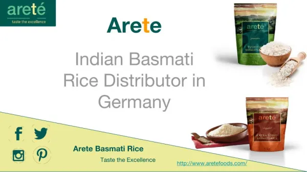 Arete - Indian Basmati Rice Distributor in Germany