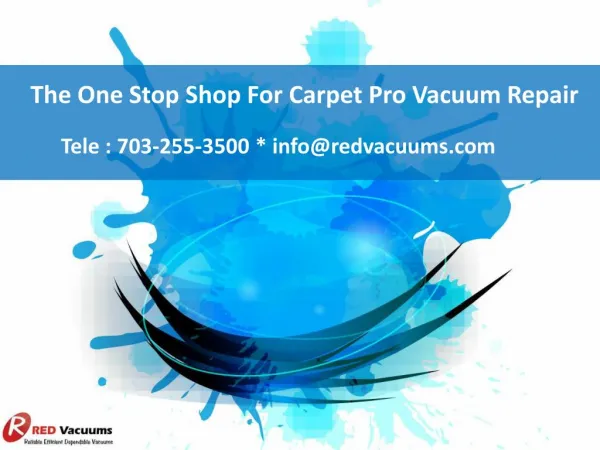 The One Stop Shop For Carpet Pro Vacuum Repair