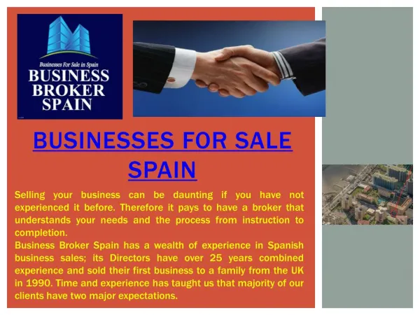 businesses for sale Spain