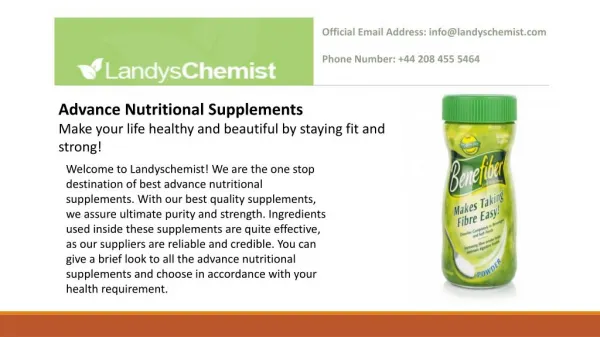 Advance Nutritional Supplements