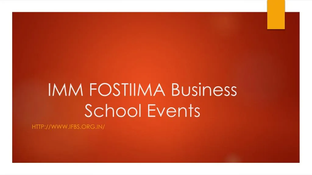 imm fostiima business school events