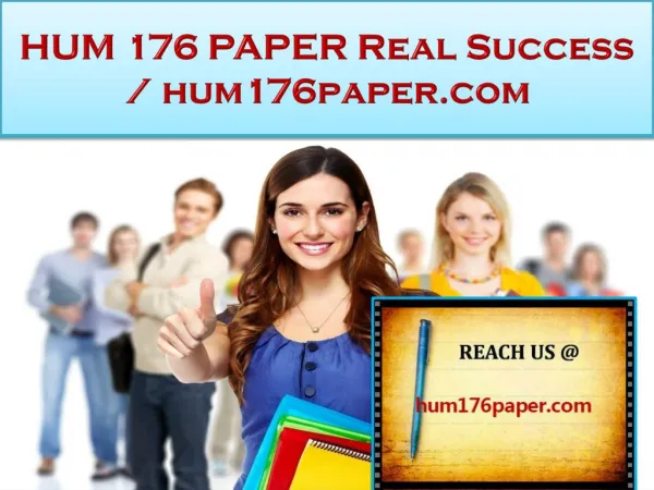 HUM 176 PAPER Real Success / hum176paper.com