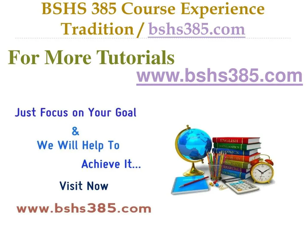 bshs 385 course experience tradition bshs385 com