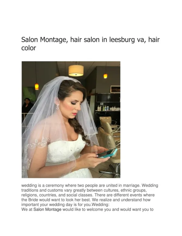 Salon Montage, hair salon in leesburg va, hair color