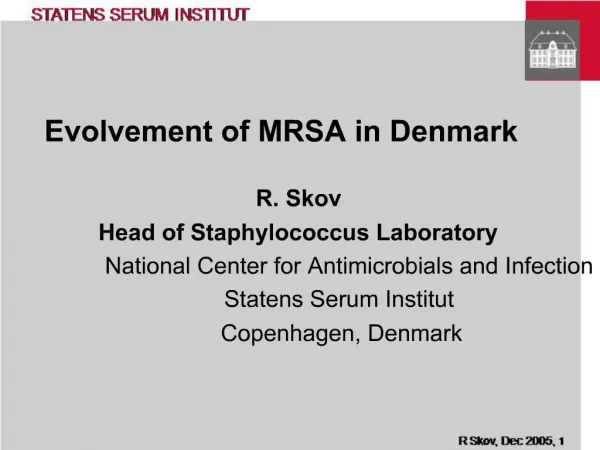 Evolvement of MRSA in Denmark