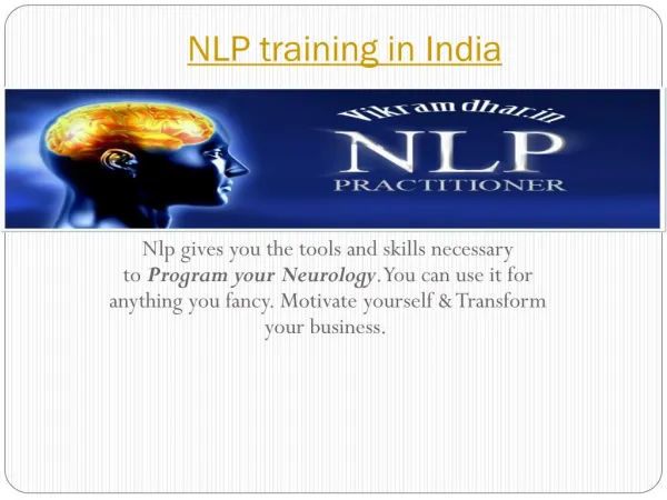 Nlp Training experts in India