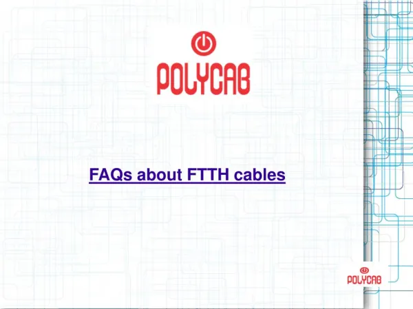 FAQs about FTTH cables