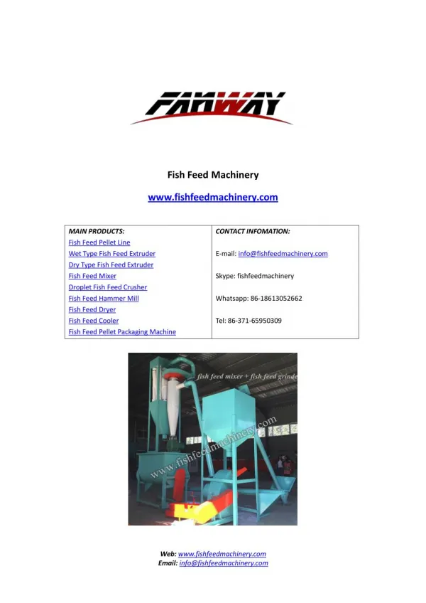 Fish Feed Mixer from FANWAY Fish Feed Machinery.pdf