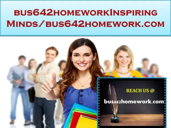 bus642homework Real Success/bus642homework.com