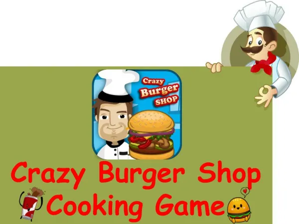 Crazy Burger Shop - Cooking Games